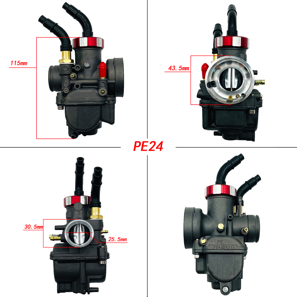 Black Red Dash Pe24 Pe26 Pe28  - огляд і ціна Motorcycle Carburetor