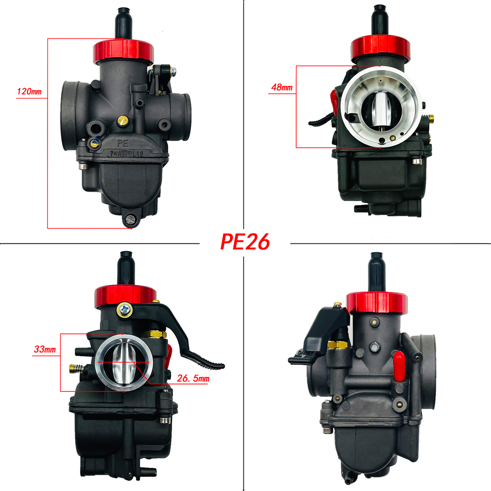 Black Red Dash Pe24 Pe26 Pe28  - огляд і ціна Motorcycle Carburetor
